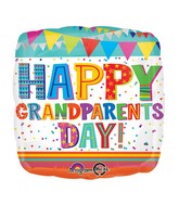 18" Happy Grandparents Day Confetti Balloon Packaged
