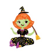 21" Airfill Only Sitting Witch Balloon Packaged