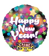 28" Jumbo Sing-A-Tune New Years Party Balloon Packaged