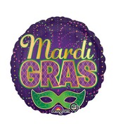 18" Mardi Gras Confetti Balloon