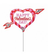 Airfill Only Mini Shape Happy Valentines Day Balloon
