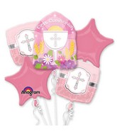Bouquet Communion Blessings Pink Balloon Packaged
