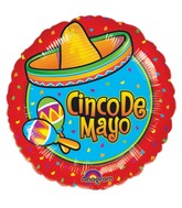 18" Cinco de Mayo Mylar Balloon (Spanish)