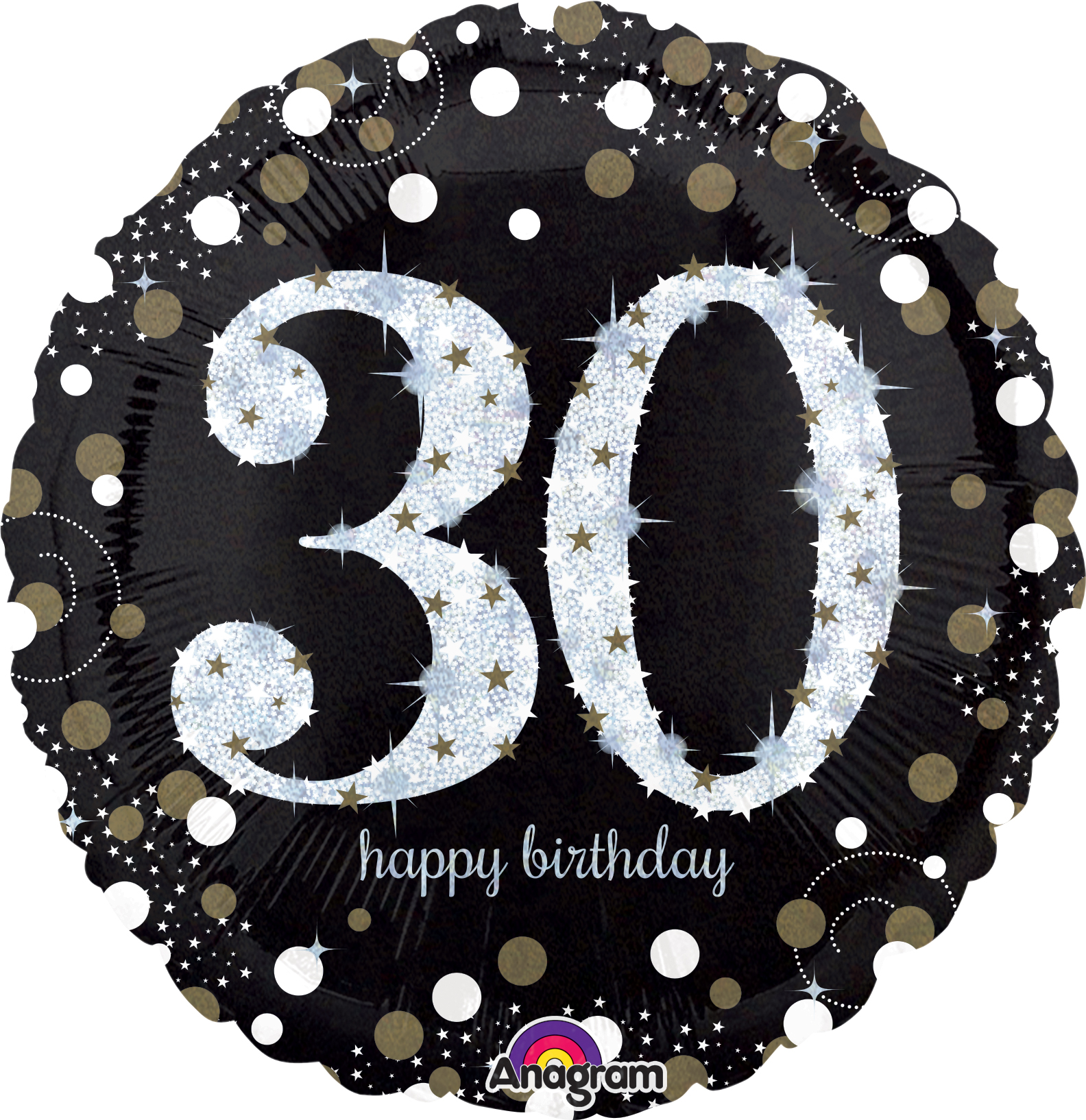 18 Sparkling Birthday 30 Balloon Bargain Balloons Mylar Balloons