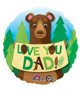 18" Love You Dad Bear Balloon