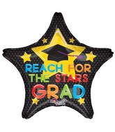 28" Jumbo Reach for the Stars Grad Balloon