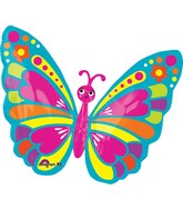26" Happy Spring Butterfly Balloon