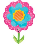29" Jumbo Spring Flower Pink & Blue Balloon