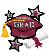 31" Jumbo Congrats Grad Berry Cluster Balloon