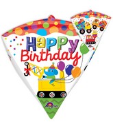 17" Jumbo Happy Birthday Construction Balloon Packaged