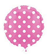 18" Bright Pink Dots Balloon
