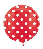 18" Apple Red Dots Balloon