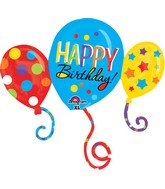 34" Jumbo Birthday Balloon Bash Cluster Balloon