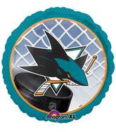 18" NHL Hockey San Jose Sharks Mylar Balloon