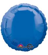 18" Dark Blue Decorator Circle Anagram Brand Balloon
