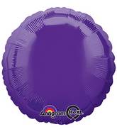 18" Quartz Purple Decorator Circle Anagram Brand Balloon