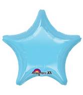 18" Iridescent Pearl Lite Blue Decorator Star Anagram Brand Balloon