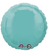 18" Robins Egg Blue Decorator Circle Anagram Brand Balloon