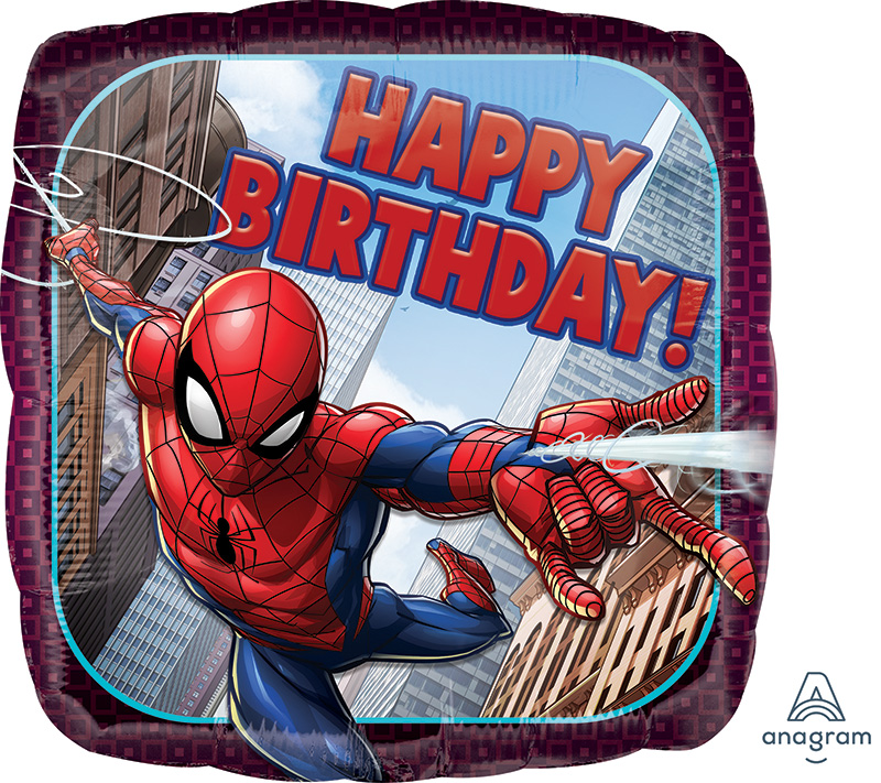 18" Spider-Man Happy Birthday Balloon