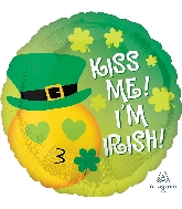 18" Kiss Me Emoticon Balloon