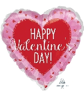 28" Happy Valentine's Day Glitter Hearts Balloon