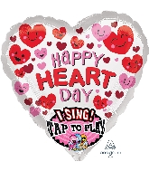 29" Singing Happy Heart Day Balloon