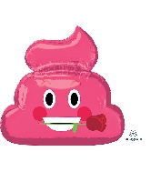 25" Emoticon Pink Poop Balloon