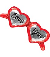 39" Heart Shaped Glasses Balloon