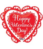 23" Happy Valentine's Day Doily Balloon