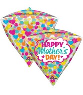 17" Jumbo Diamondz Happy Mother's Day Dots & Hearts Balloon