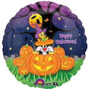 18" Tweety & Sylvester Halloween Balloon