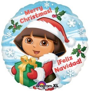 18" Dora Christmas Balloon
