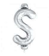 34" Northstar Brand Dollar Sign - Silver Foil Balloon