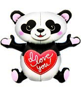 43" I Love You Panda Foil Balloon