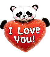36" I Love You Heart Panda