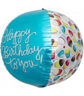 17" Happy Birthday Cupcake Sphere