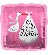 18" Es Nina Stork Balloon (Spanish)