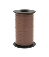 3/16" Poly Balloon Curling Ribbed Ribbon Chocolate