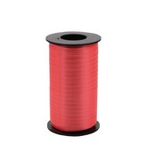 3/16" Poly Curling Ribbed Ribbon Hot Red