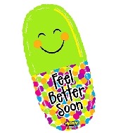 29" Mighty Bright Shape Mighty Feel Better Pill Balloon