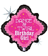 18" Holographic Balloon Dance Birthday Ballerina