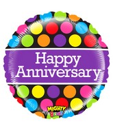 21" Mighty Bright Balloon Mighty Polka Dots Anniversary