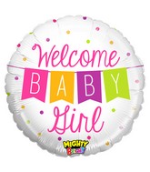 21" Mighty Bright Balloon Mighty Baby Girl Banner