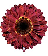 24" Foil Shape Balloon Burgundy Flower