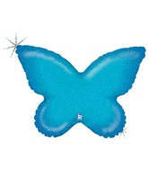 30" Holographic Solid Color Butterfly Blue