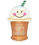 32" Foil Shape Balloon Frappy Birthday