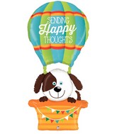5 Foot (two pre-attached balloons) Sending Happy Thoughts
