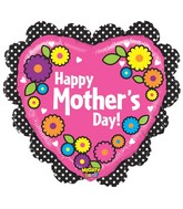 29" Mighty Bright Mighty Mother's Day Ruffled Heart Balloon