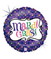 18" Holographic Balloon Mardi Gras Celebration