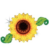 46" Holographic Linky Sunflower Balloon